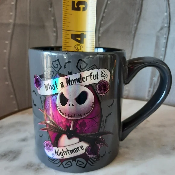 Disneys Tim Burton NBC Coffee Mug Gray Purple Jack Skellington 14oz - Picture 9 of 9
